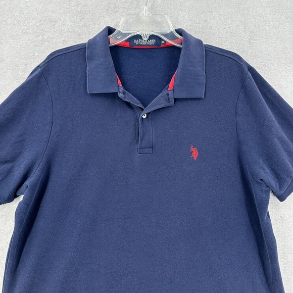 US Polo Assn‎ Polo Shirt Blue Ultimate Pique Short Sleeve Mens XL - Picture 3 of 6